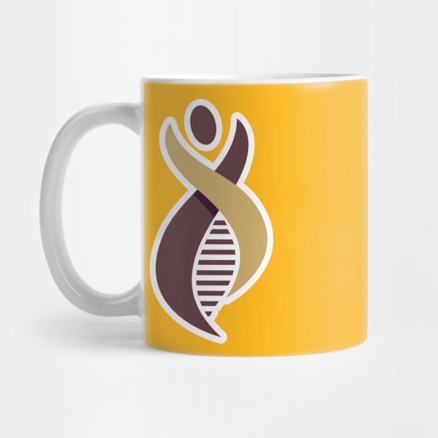 Human DNA and genetic sticker logo design. Emblem, Concept Design, Creative Symbol, Icon. by AlviStudio